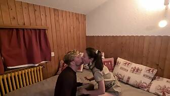 leather skirt pigtails