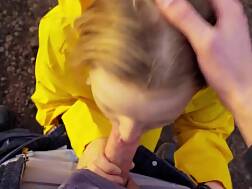8 min - Street fucked throat pov