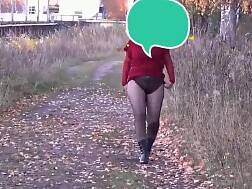 7 min - Big butt black tights