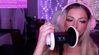 asmr throat blowing