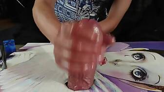 prick milking cumshot hand