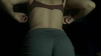 darkhaired snatch banged kitchen