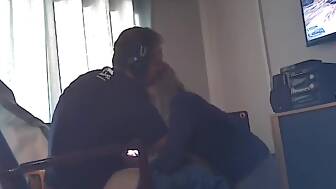 caught sucking cock
