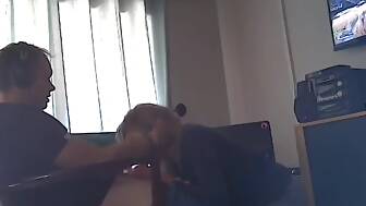 caught sucking cock