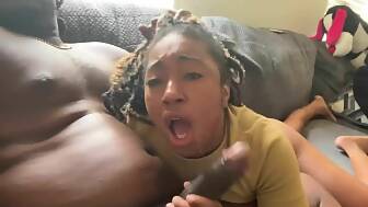 huge fat black throat