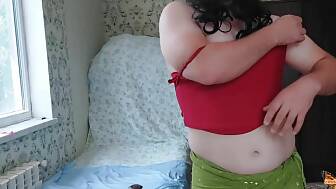 tranny belly dress lighthaired