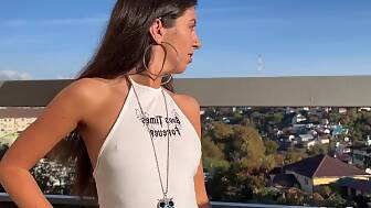 public nature brunette