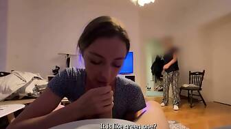 caught blow watched sperm
