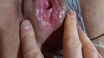 stockings squirting closeup