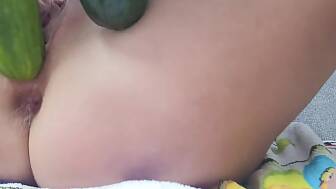 double penetration cucumber squirt