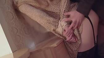 bound redhaired black underwear