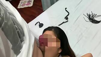 bdsm blindfolded bunny maid
