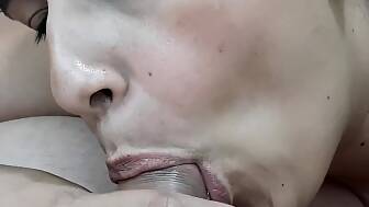 sperm tongue milf big