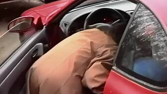 sucking dick car