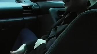 sucking dick car