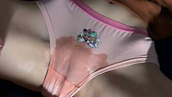 cunt stroking cum panties