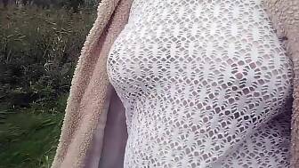 bra walking fishnet