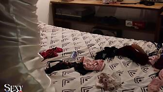 dress white doggystyle pov