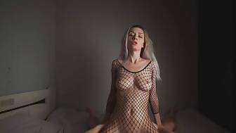blond fishnet bj ride