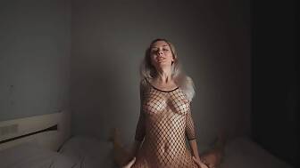 blond fishnet bj ride