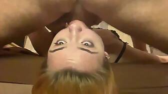 redhead small face banged