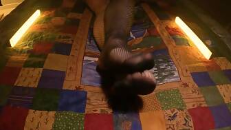 feet fishnet pantyhose