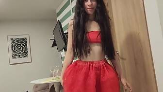 skirt underwear fucked christmas