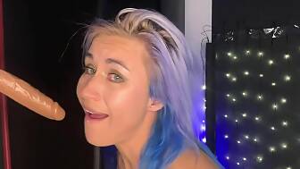 blonde deepthroats rides fucktoy