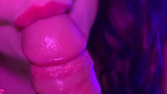 closeup blow sperm throat