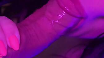 closeup blow sperm throat