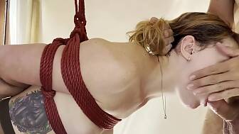 tied drilled wearing tights