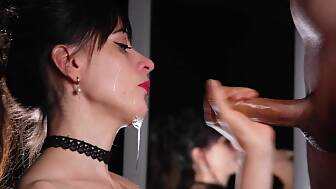 hands deepthroat massive oral