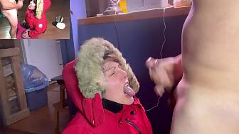 puffy blow jizz throat