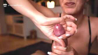 tongue teasing edging handjob
