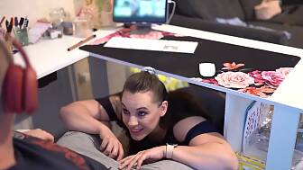 secretary blowjob boss sperm