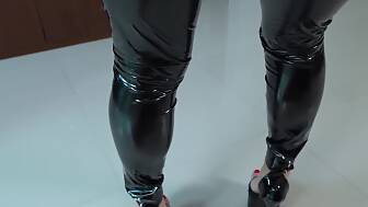 punished anilingus latex suit