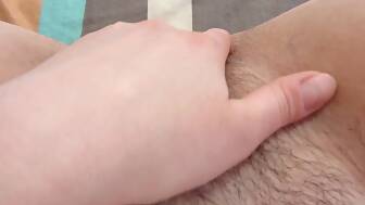 jerking unshaved vagina milf