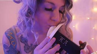 asmr eating wet masturbate
