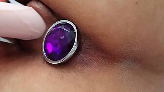 playing small toy vagina