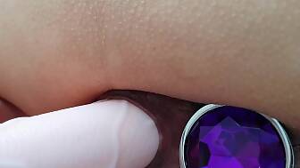 playing small toy vagina