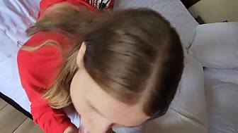 blonde blow huge penis