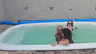 masturbating pool banging 2