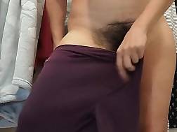 7 min - Blackhaired tights unshaved twat