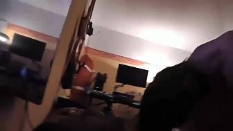 closeup bang face couple