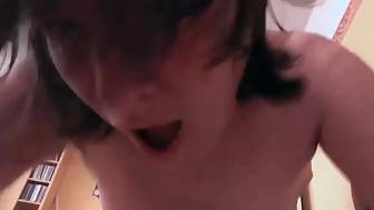 closeup bang face couple