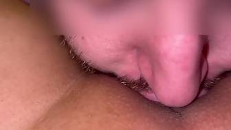 teases clitoris fingers eats