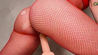 fitness ass fishnet tights