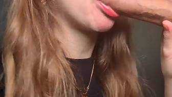 sucked huge cum throat
