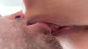 stepdaughter lick bald pussy
