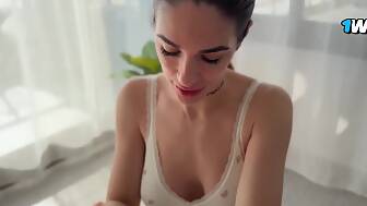 pov sucks jizz mouth